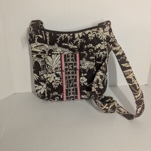 Vera Bradley EXTREMELY RARE Brown and Cream Japanese Sanctuary Crossbody Bag